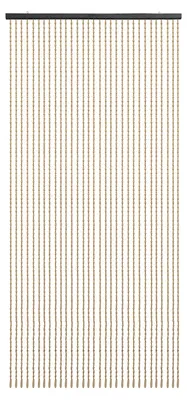 Produktbild von Dekorativer Raumteiler Vorhang - Perlen Türvorhang aus Bambus und Holz - 31 Stränge - 190x90 cm - Für Flur, Wohnzimmer und Belüftung
