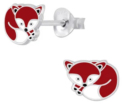 Produktbild von Kinderohrstecker: Mädchen Ohrringe Silber „Fuchs“ Silber