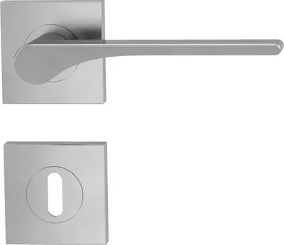 Produktbild von GRIFFWERK Rosettengarnitur LEAF LIGHT SIEGER DESIGN eckig BB-Schloss Samtgrau