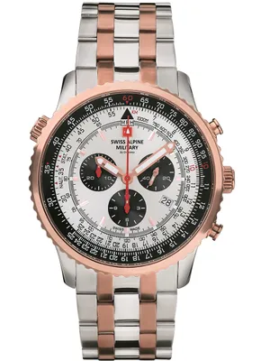 Produktbild von Swiss Alpine Military Herren Uhr Chronograph Analog Quarz 7078.9152SAM Edelstahl