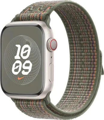 Image de Apple Nike Sport Loop Armband SequoiaOrange 42444549mm