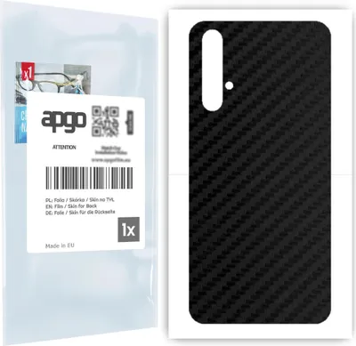 Produktbild von apgo Rückseite Schutzfolie für Honor 20 -  Hinten Schutzfolie Carbon, Rückseite Folie schützt vor Kratzern und Fingerabdrücken