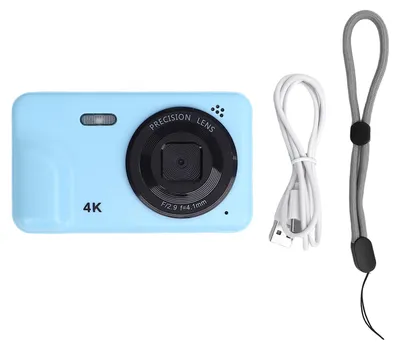 Obrázok produktu pre Digitálny fotoaparát s rozlíšením 1080p a 48 MP, automatickým zaostrovaním a 5-násobným zoomom, 2,0-palcovým displejom, vhodný na cestovateľskú fotografiu, svetlo modrý