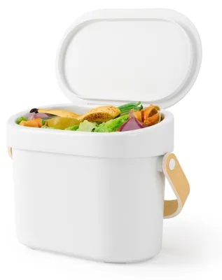 Image de Umbra Biomüllimer Bellwood, Poubelle de table, plastique, blanc/naturel, 4 L, 1022634-668