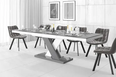 Produktbild von Design Esstisch Tisch HEN-111 Hochglanz ausziehbar 160 bis 256 cm