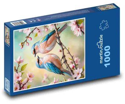 Obrázek produktu pro Puzzle 1000 Ptáci na kvetoucím stromě - martinpuzzle