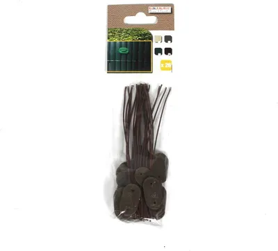 Produktbild von Befestigungsclips Sichtschutzmatten 100x Befestigungsset Draht für PVC braun