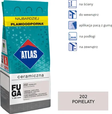 Zdjęcie produktu dla ATLAS KERAMIKFUGENMÖRTEL - 202 Asche 2kg