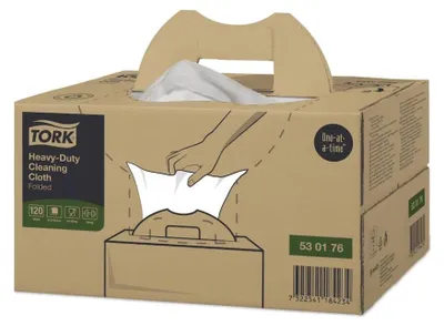 Produktbild von Tork 530176, Weiß, Kein Muster, Handwäsche/Maschinenwäsche, 355 mm, 2,1 kg, 1 Stück(e)