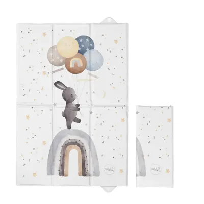 Produktbild von CEBA BABY Faltbare Wickelunterlage 40x60 cm  – Reise Wickelmatte, wasserdicht, weich, ® STANDARD 100 Basic (Rainbow Walk)