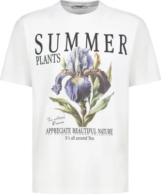 Produktbild von Sublevel Rundhals T-Shirt mit Blumendruck und Motivation Größe: XL