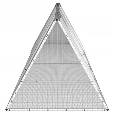 Obrázek produktu pro vidaXL Klec pro králíky šedá 403,5x80,5x71 cm Pozinkovaná ocel
