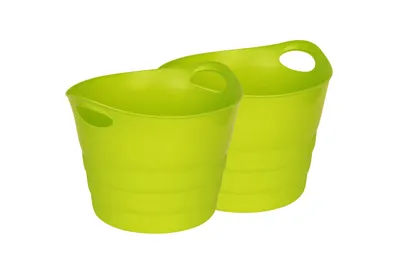 Produktbild von Set: 2 x Mehrzweckkorb 42 Liter "Honey", flexibel und strapazierfähig (Grün)