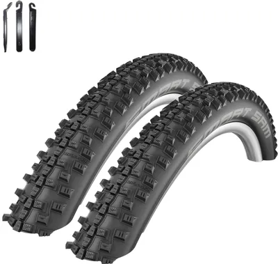 Produktbild von 2 x Schwalbe Smart Sam Fahrradreifen Performance 27,5 x 2,5 (57-584) schwarz inkl. Reifenheber
