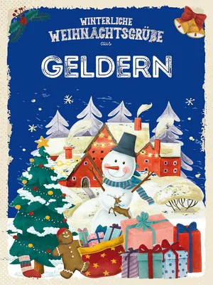 Produktbild von vianmo Holzschild 40x30 cm Weihnachtsgrüße aus GELDERN