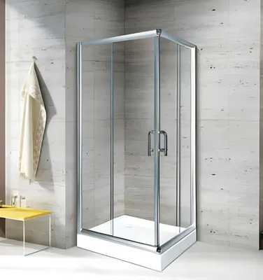 Produktbild von Dusche Duschkabine Duschraum Eckdusche Duschabtrennung Schiebetür 130x100 cm