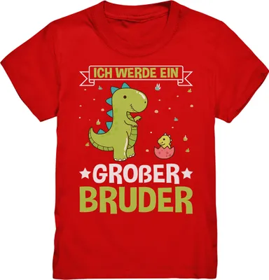Produktbild von Dinosaurier Großer Bruder Shirt – Red / 98/104 (3-4)