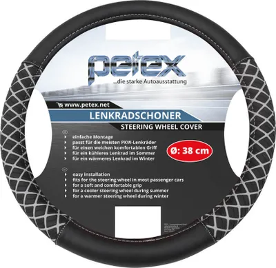 Produktbild von Lenkradbezug, Ø 38 cm, TPE-Ring, Design 1105, grau von PETEX