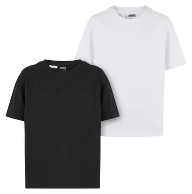 Immagine prodotto di Urban Classics - Maglietta da bambina (confezione da 2) TN1277 (146-152) (nero/bianco)