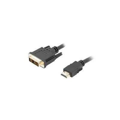Obrázok produktu pre Lanberg CA-HDDV-10CC-0018-BK, 1,8 m, Typ HDMI (štandard), DVI-D, Samec, Samec, Priamy