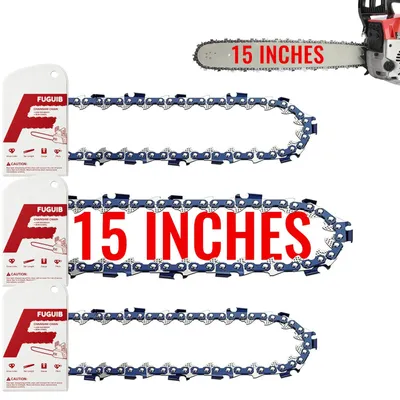 Obrázok produktu pre Reťazová píla, dĺžka reťaze 38 cm (15 palcov), hrúbka reťaze 1,3 mm, 64 článkov, 3 kusy