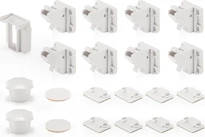 Zdjęcie produktu dla Zamek magnetyczny | 8 sztuk w papierowym opakowaniu | Magnetyczny zamek zabezpieczający przed dziećmi | Do szafek