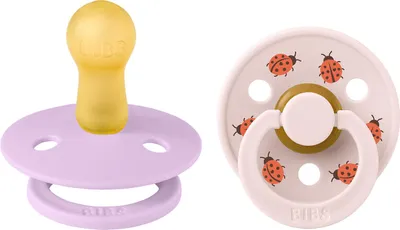 Produktbild von BIBS Pacifier Studio Colour 2 PACK Ladybug Violet Sky Mix Size 2 | Schnuller & Schnullerbänder