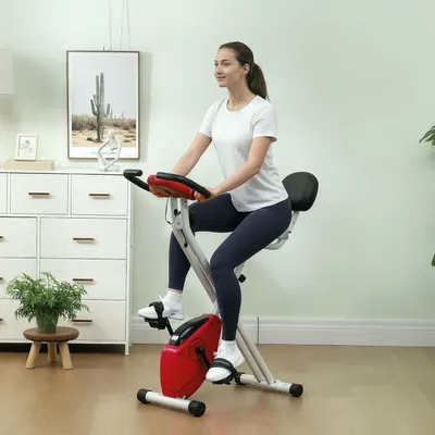 Produktbild von Zusammenklappbares Heimtrainer mit 8 Widerstandsstufen und LCD-Display