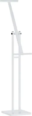Image de vidaXL Stand d'exposition blanc 26,5 x 26,5 x 150 cm Acier