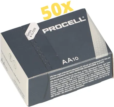 Zdjęcie produktu dla 500x Bateria Duracell Procell MN1500 Mignon AA LR6