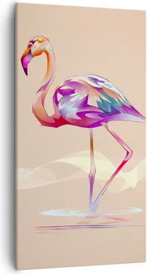 Produktbild von Bild auf Leinwand - Leinwandbild - Flamingo Vogel Wasser - 55x100cm - Wand Bild - Wanddeko - Leinwanddruck - Bilder - Kunstdruck - Wanddekoration - Leinwand bilder - Wandkunst - PA55x100-3839