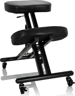 Obrázek produktu pro hjh OFFICE Kolenní stolička ORTHONI, ergonomická stolička pro kancelář, domácí kancelář, umělá kůže