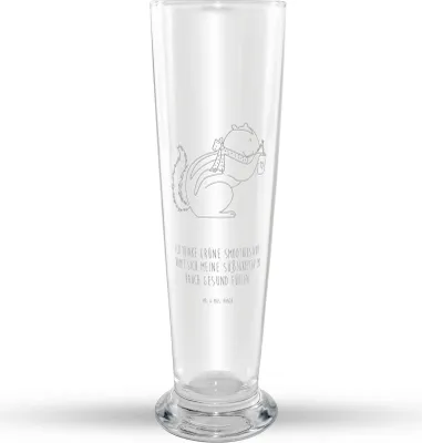 Produktbild von Mr. & Mrs. Panda Bier Glas Eichhörnchen Smoothie - Transparent - Geschenk, Diät, Streifenhörnchen, Mr Mrs Weizenglas, Weizen, Lustige Sprüche, Weizenbier, Abnehmen