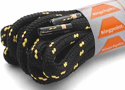 Produktbild von RINGELSPITZ - Rund Dick Schnürsenkel – Robuste Schnürsenkel - 150 cm, schwarz/d´gelb