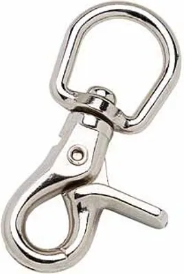 Produktbild von Runder Karabiner 13mm aus rostfreiem Edelstahl mit Schnellverschluss für Zügel und Leinen
