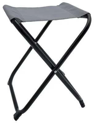 Produktbild von 3.00 Kleiner Klapphocker Metall mit Bezug in grau - ca. 32 x 28 x 36 cm - Angelhocker