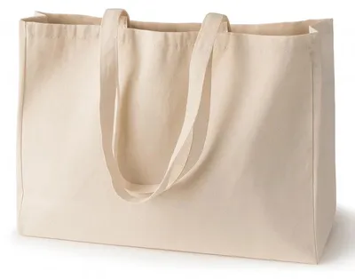 Zdjęcie produktu dla Torba bawełniana na zakupy zakupowa na ramię eko kremowa mocna shopper tote bag do nadruku malowania