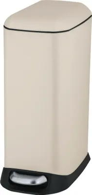 Produktbild von WENKO Treteimer Mod. Design 12 L, Easy-Close, Creme, mit herausnehmbarem Einsatz