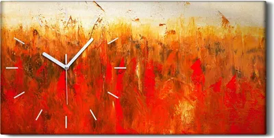 Produktbild von Leinwand Uhr Küche Wohnzimmer Bild Geräuschlos Kunstdruck 60x30 Detail Malerei - weiße Hände