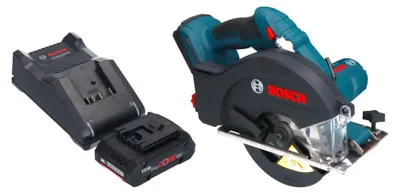 Image de Bosch GKM 18V-50 Professional Scie circulaire portative sans fil pour le métal 18 V 136 mm Brushless + 1x batterie ProCORE 4,0 Ah + chargeur