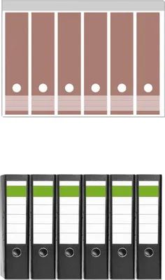 Produktbild von Wallario 6 Stück breite Ordner inkl. Klebeetiketten mit Motive Pastellpink -  Set mit Rückenschildern / Ordnerrücken Stickern