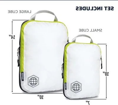 Produktbild von Famanu Packwürfel Set für Carry-On Reisen - Organizer für Gepäck mit doppeltem Reißverschluss