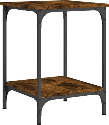 Obrázok produktu pre vidaXL Konferenčný stolík Smoked Oak 40x40x55 cm Materiál dreva