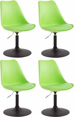 Produktbild von 4er Set Esszimmerstühle Maverick B Kunststoff grün