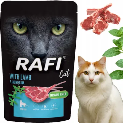 Obrázek produktu pro Rafi Cat Adult Sterilised s jehněčím masem 100 g - mokré krmivo pro kastrované kočky
