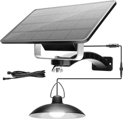 Zdjęcie produktu dla Biały-1 panel słoneczny na 1 lampie-DDP LED czujnik słoneczny światło wiszące, IP65 wodoodporne oświetlenie zewnętrzne lampy słoneczne, oświetlenie ogrodowe, oświetlenie wiszące na zewnątrz sklep podwórko,