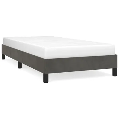 Produktbild von vidaXL Bettgestell ohne Matratze Dunkelgrau 100x200 cm Samt