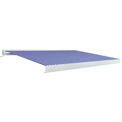Produktbild von vidaXL Kassettenmarkise mit Motor 400x300 cm Blau und Weiß