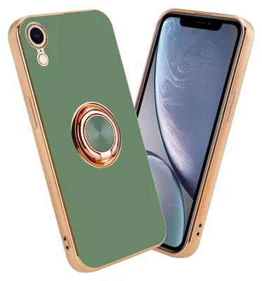 Produktbild von Cadorabo Schutzhülle für Apple iPhone XR Hülle in Grün Etui Case Cover Kameraschutz magnetische Autohalterung