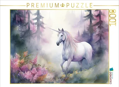 Produktbild von CALVENDO Puzzle Frühlingserwachen im Einhornwald | 1000 Teile Lege-Größe 64x48cm Foto-Puzzle für glückliche Stunden